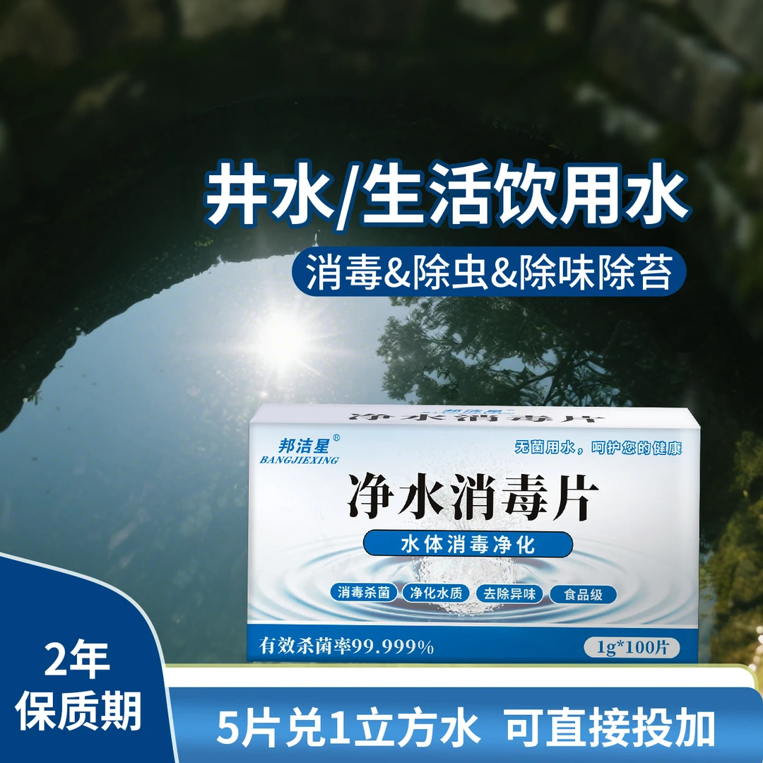 邦洁星净水消毒片洪水净水片应急战备生活用水消毒杀菌除味食品级