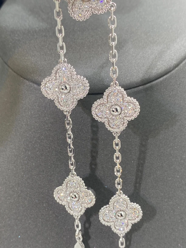 实验室培育钻石18k白金满钻五花手链