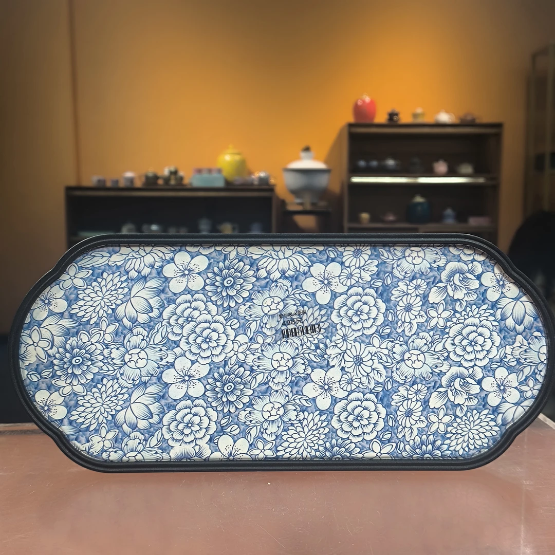 德化云仓 青花吸水茶盘干泡盘-2106