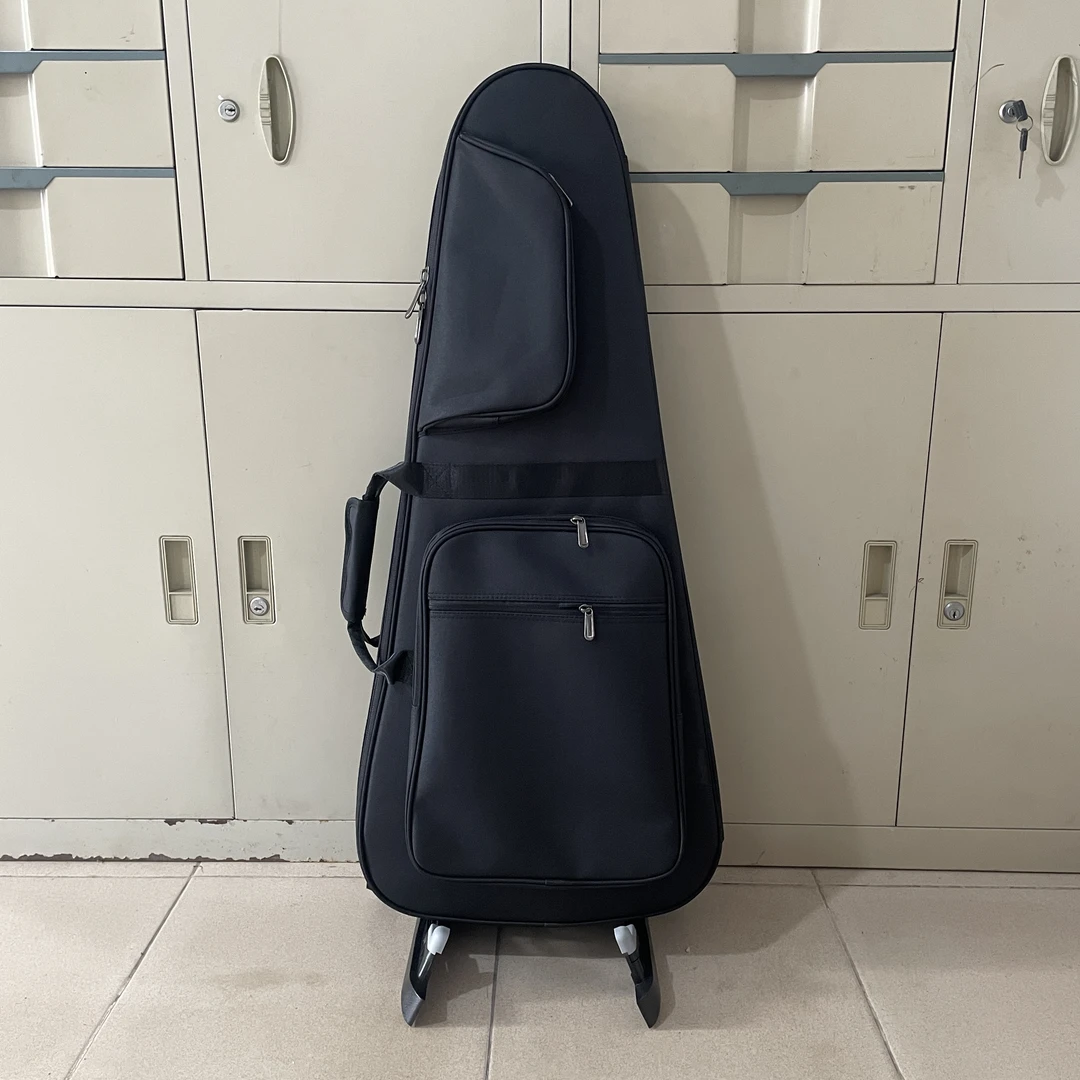 专业无头吉他包 加棉加厚无头电吉他双肩背包手提琴包