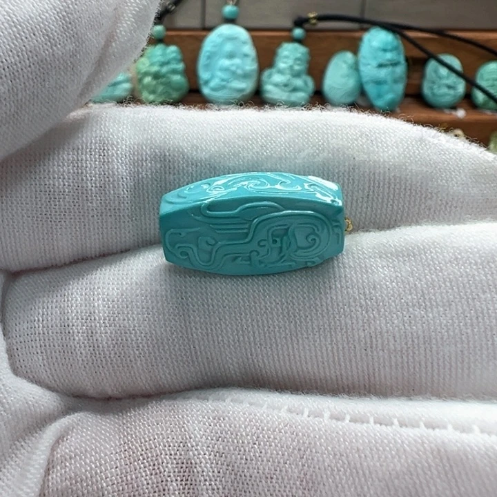 绿松石未镶嵌仿古勒子9.8mm