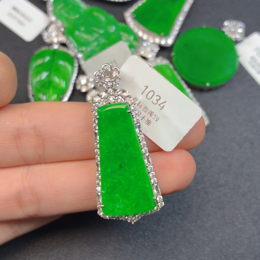 翡翠银S925镶嵌戒指