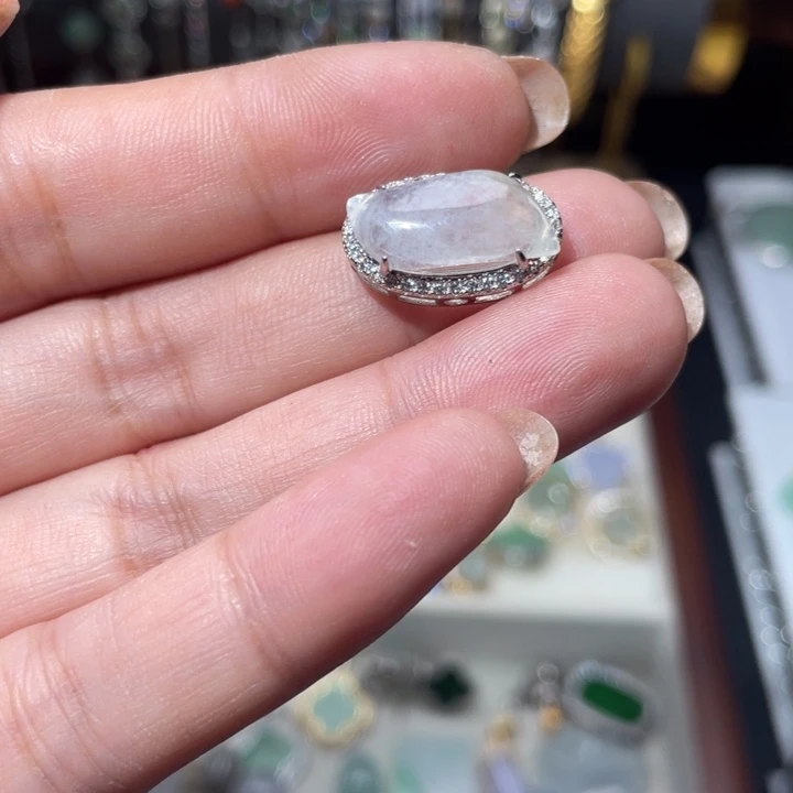 翡翠银S925镶嵌颈饰