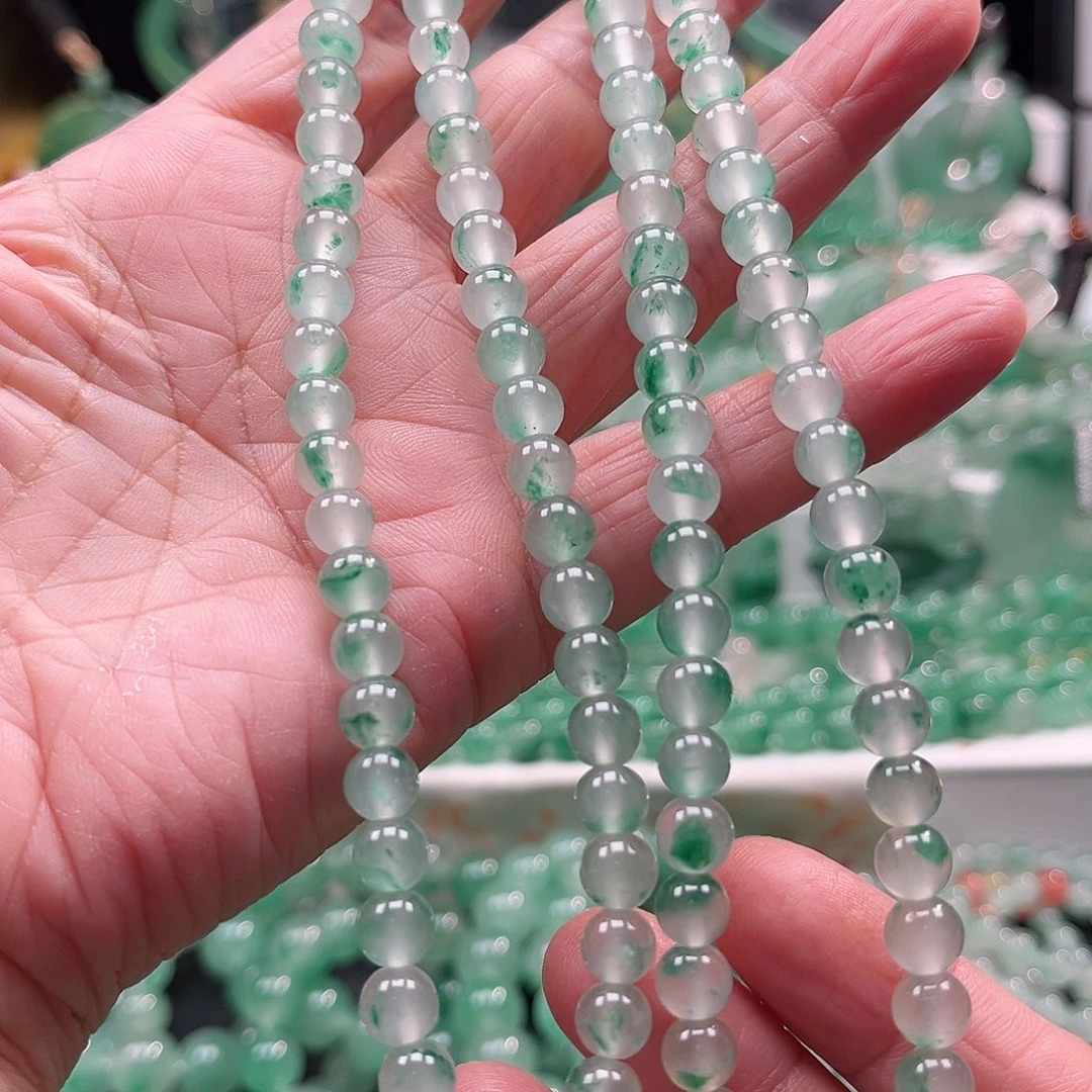 项链合金石英质玉108颗卡6.5
