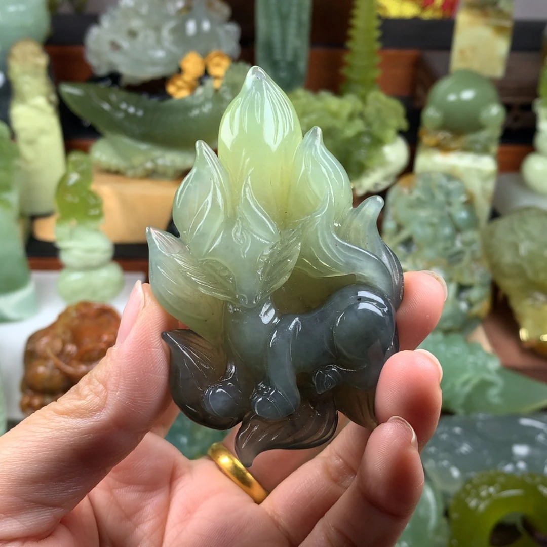 岫玉未镶嵌手把件