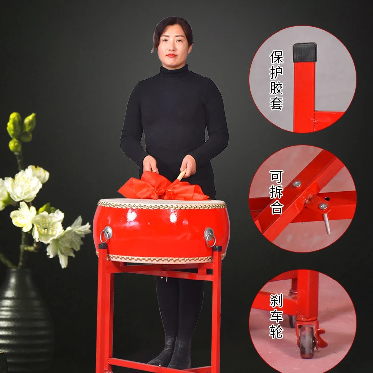 威风锣鼓牛皮鼓扁鼓堂鼓大鼓成人演出盘鼓儿童鼓中国鼓手工鼓乐器