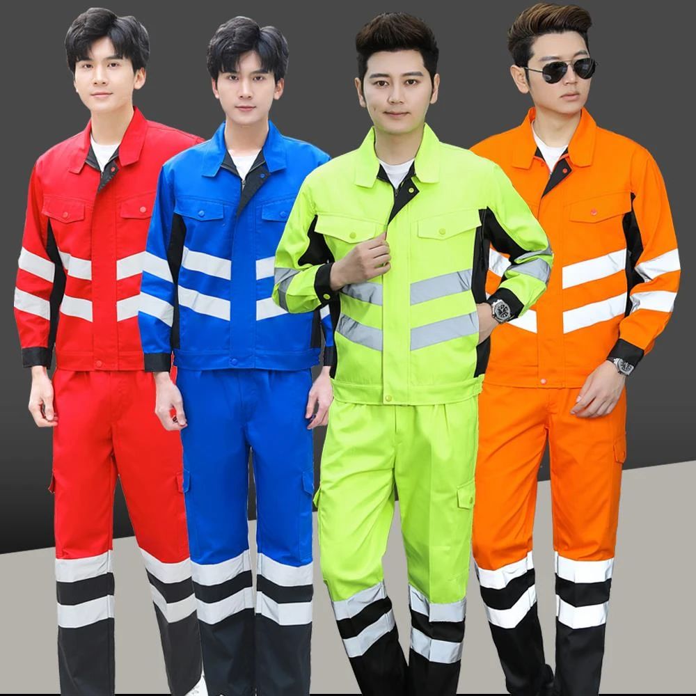 工作服套装男反光条环卫服市政工程服定制园林绿化道路救援劳保服