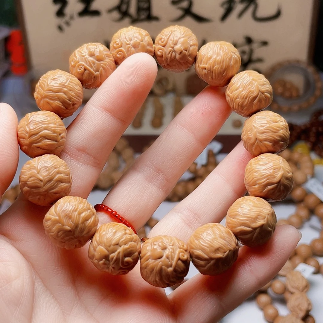 浮***梦手串猴头核桃猴子