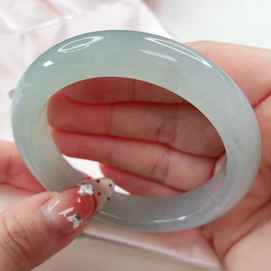 翡翠未镶嵌手镯缅甸天然A货翡翠55.8