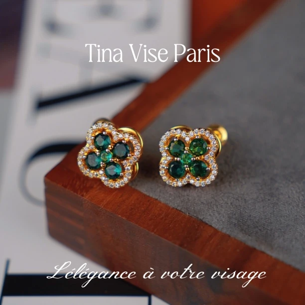 镀k金 A682《绿野寻踪》法TinaVise 缇娜薇斯耳