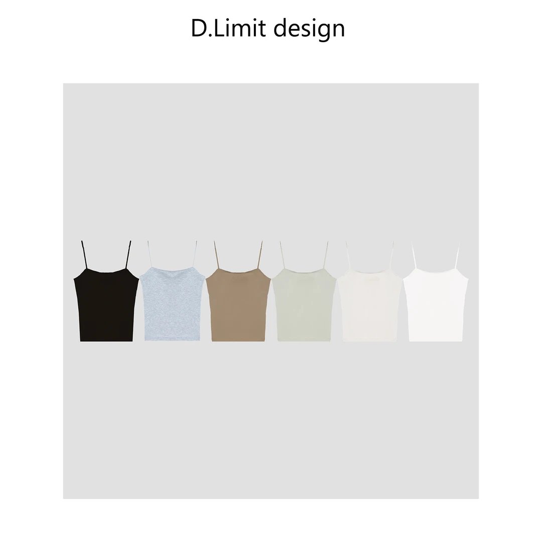 D.LIMIT DESIGN吊带背心女内搭带胸垫上衣夏天外穿美背DLYW8502