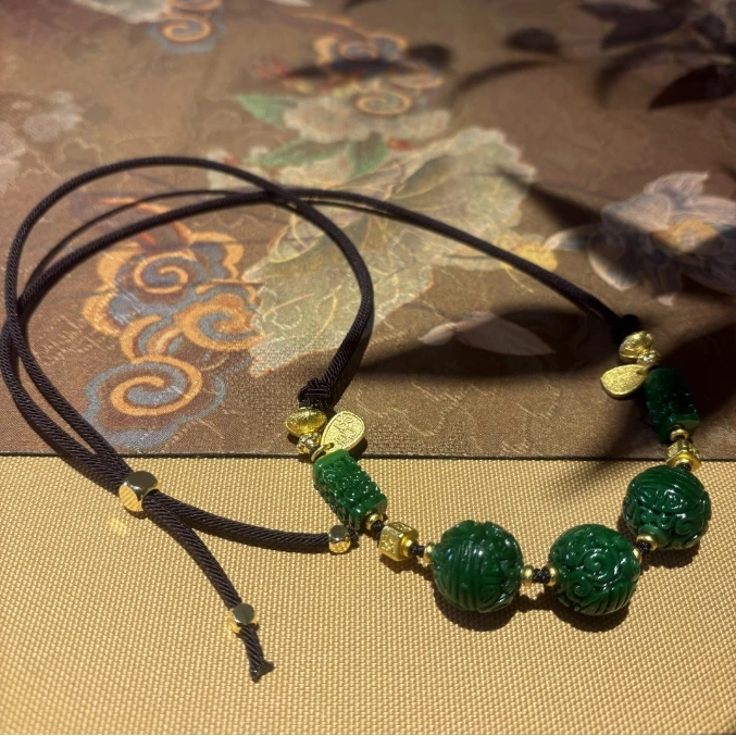 非金属仿水晶项链 送福 芳华设计复古百搭款项链