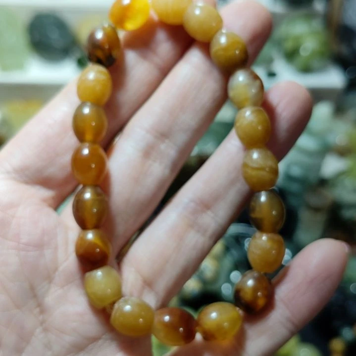 岫玉微瑕手串未镶嵌