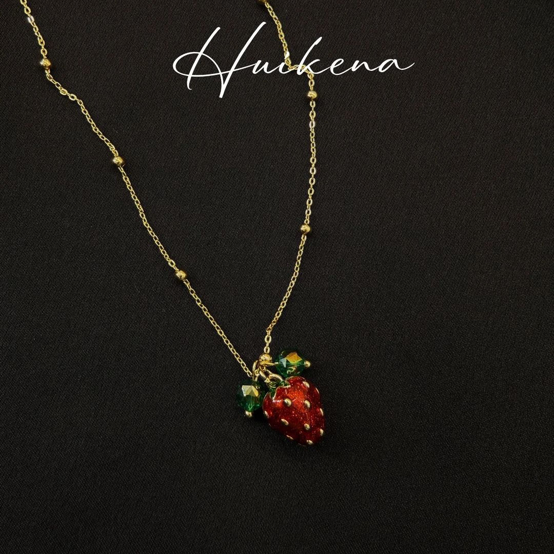 HUIKENA【甜心草莓】原创气质送礼轻奢精致小众项链NA082