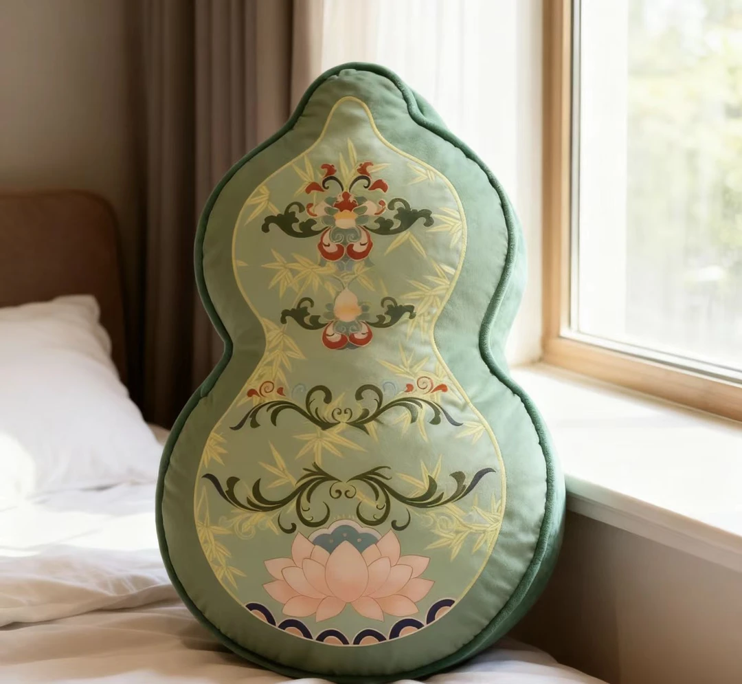 山水靠山葫芦抱枕摆件办公靠垫玩偶靠背抱枕靠枕