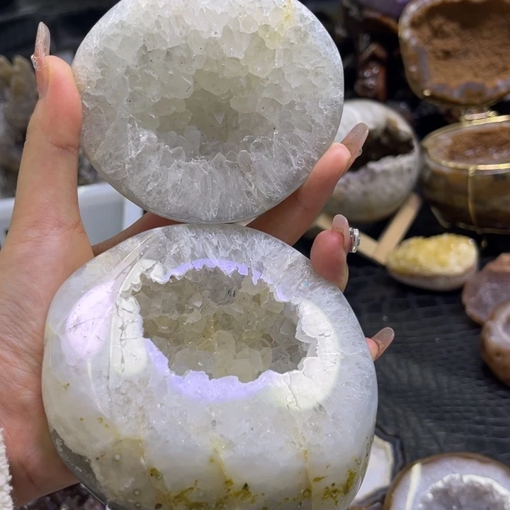 诗***茵未镶嵌珠宝半成品水晶福利盆