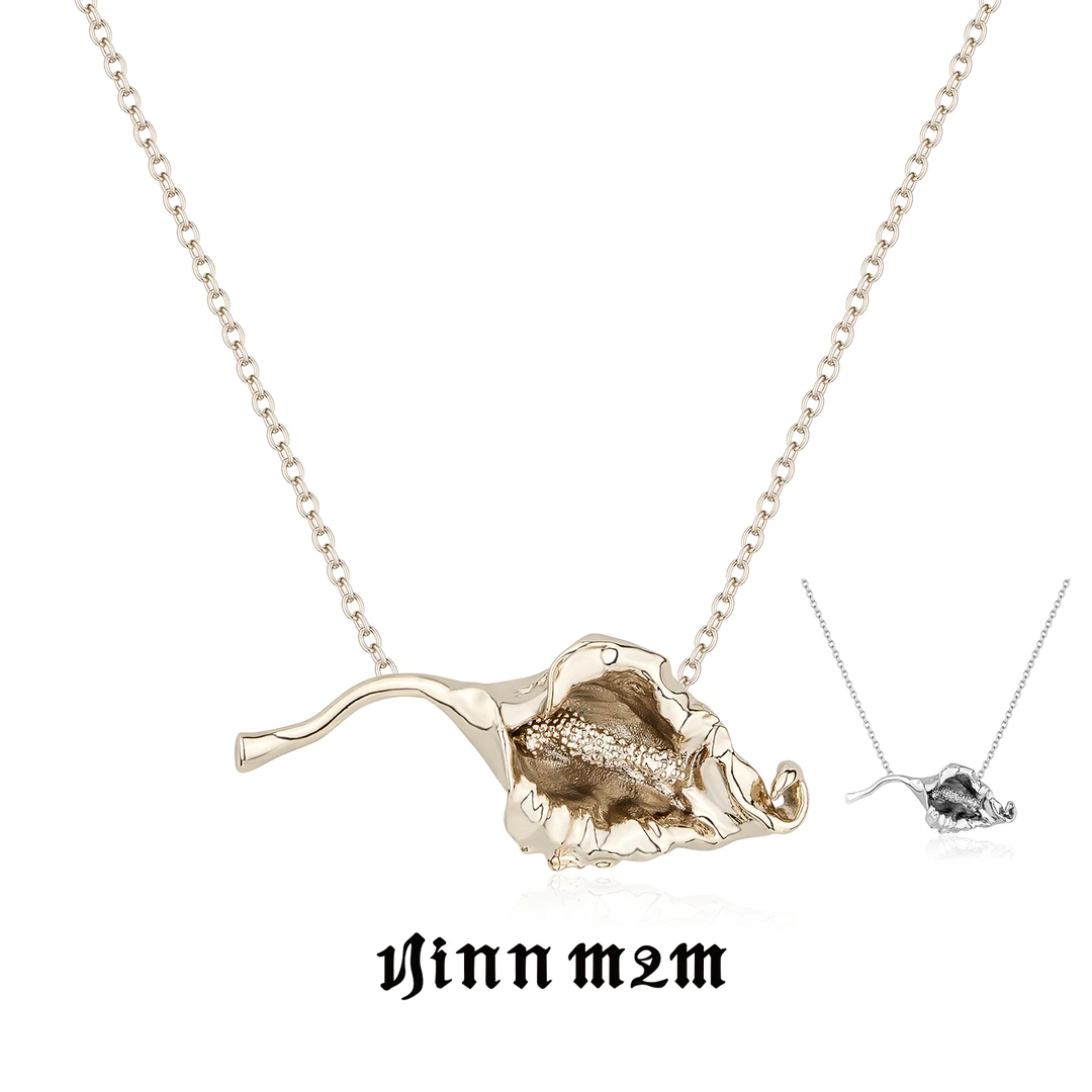 合金亚克力项链 1JINN M2M 复古花朵气质超细锁骨链