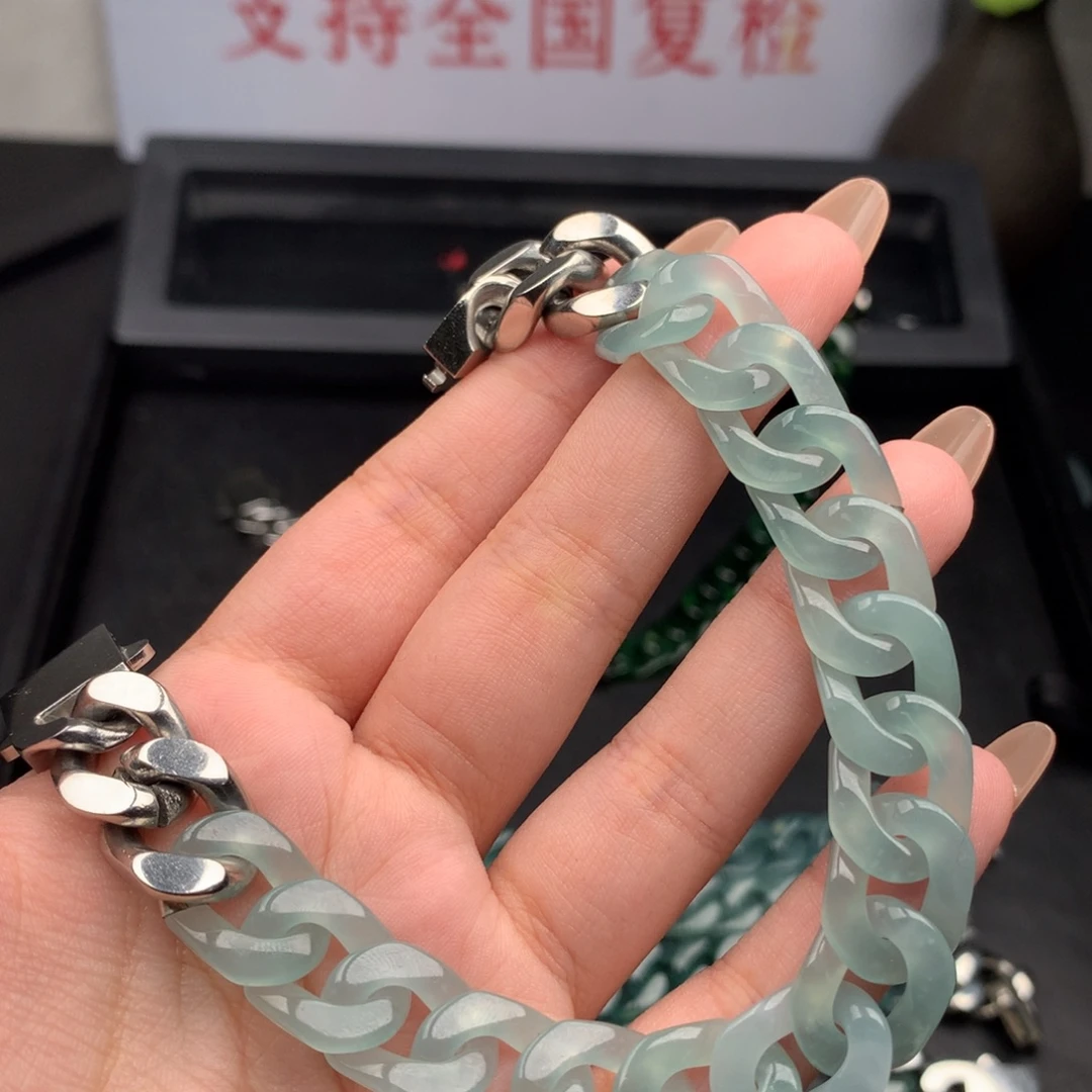 守***天翡翠未镶嵌手链00001