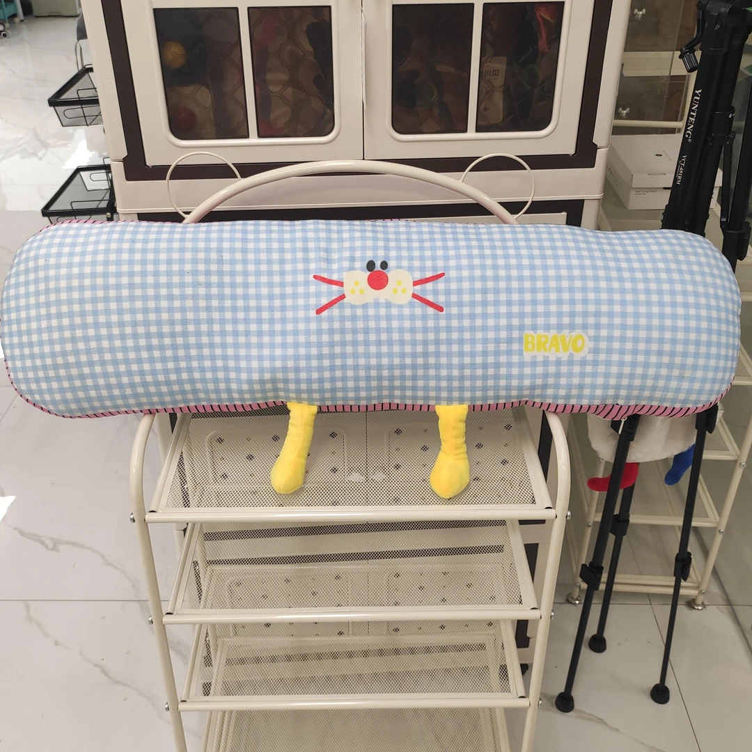 多巴胺条纹网红创意蓝色卡通可爱长条靠枕卧室抱枕玩偶礼物YB