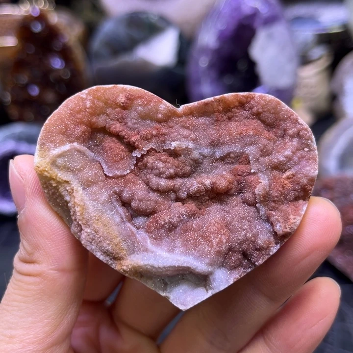 水晶珠宝半成品未镶嵌红软爱心
