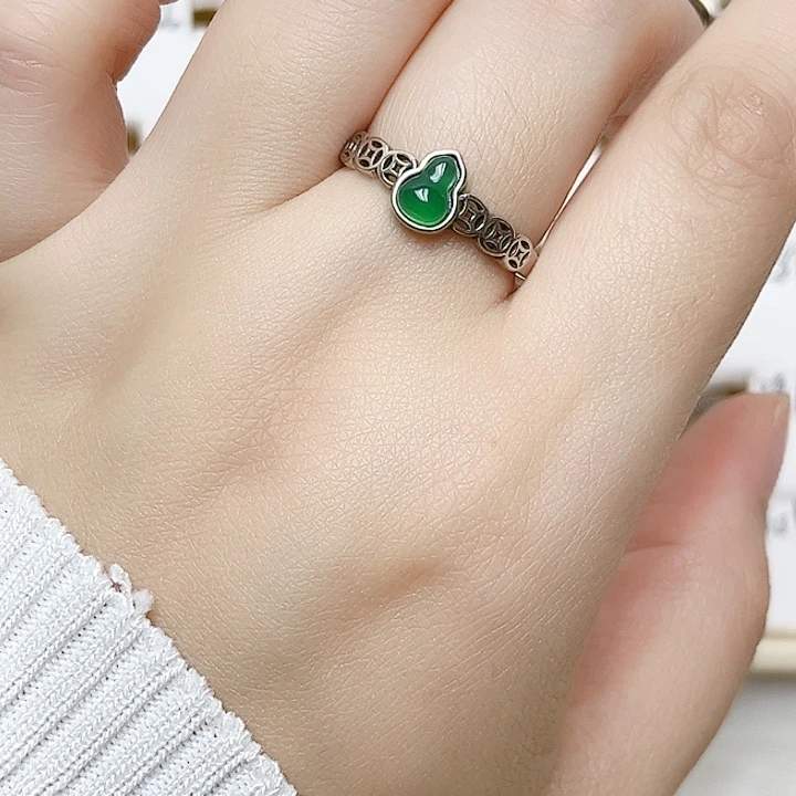 玛瑙/玉髓银S925镶嵌戒指