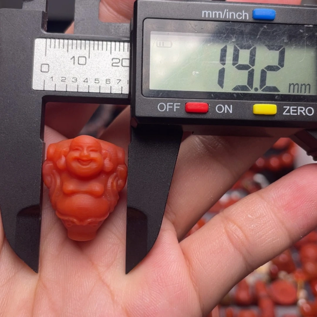 【闪购商品】未镶嵌弥勒佛三通19m南红玛瑙足**生