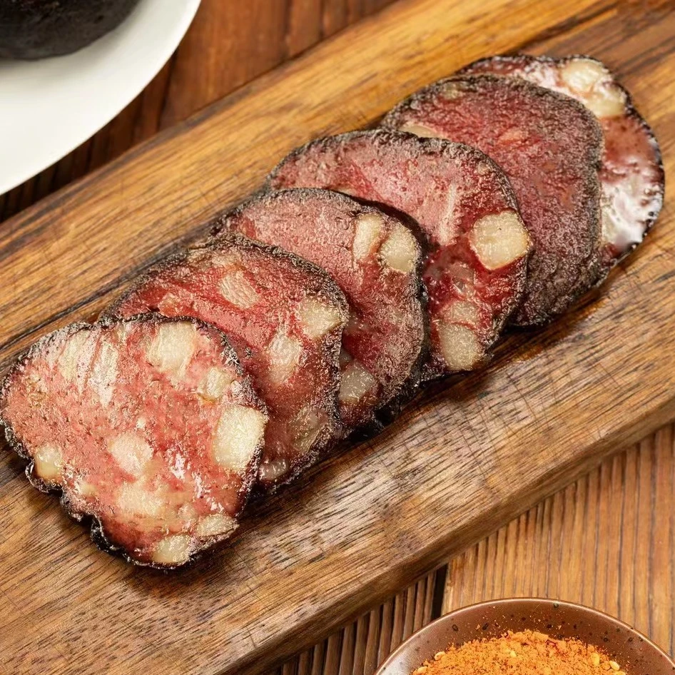 贵州苗家传统柴火烟熏血豆腐软糯q弹