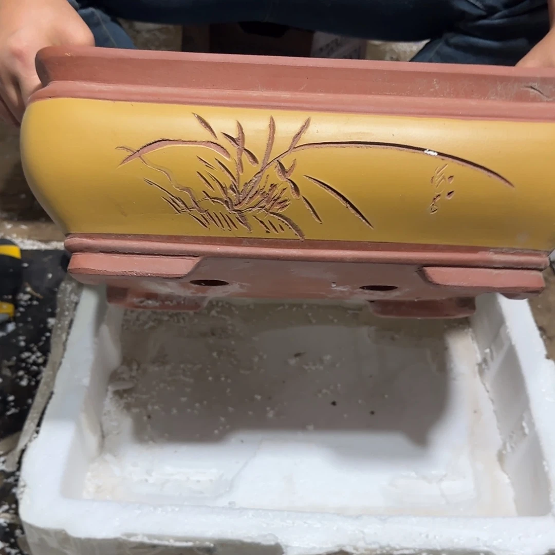 紫砂花盆口径33.23.13口径