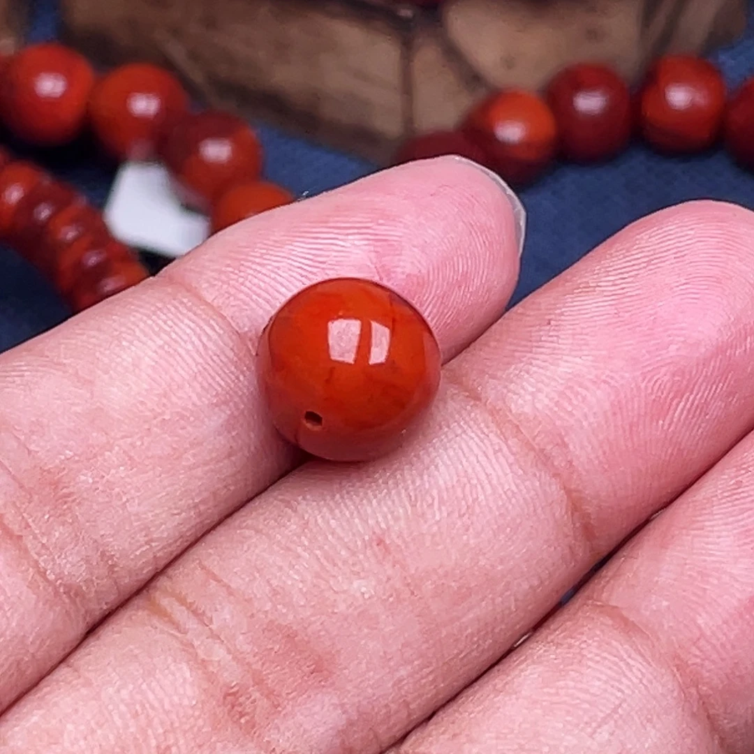 南红玛瑙未镶嵌单珠南红瓦西卡11.9原矿单珠