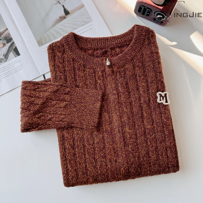 B1577长袖上衣针织毛衣上衣女