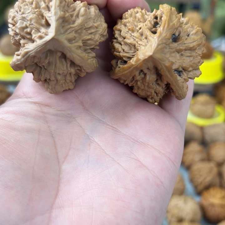 吊坠文玩核桃43全品无修官帽三棱