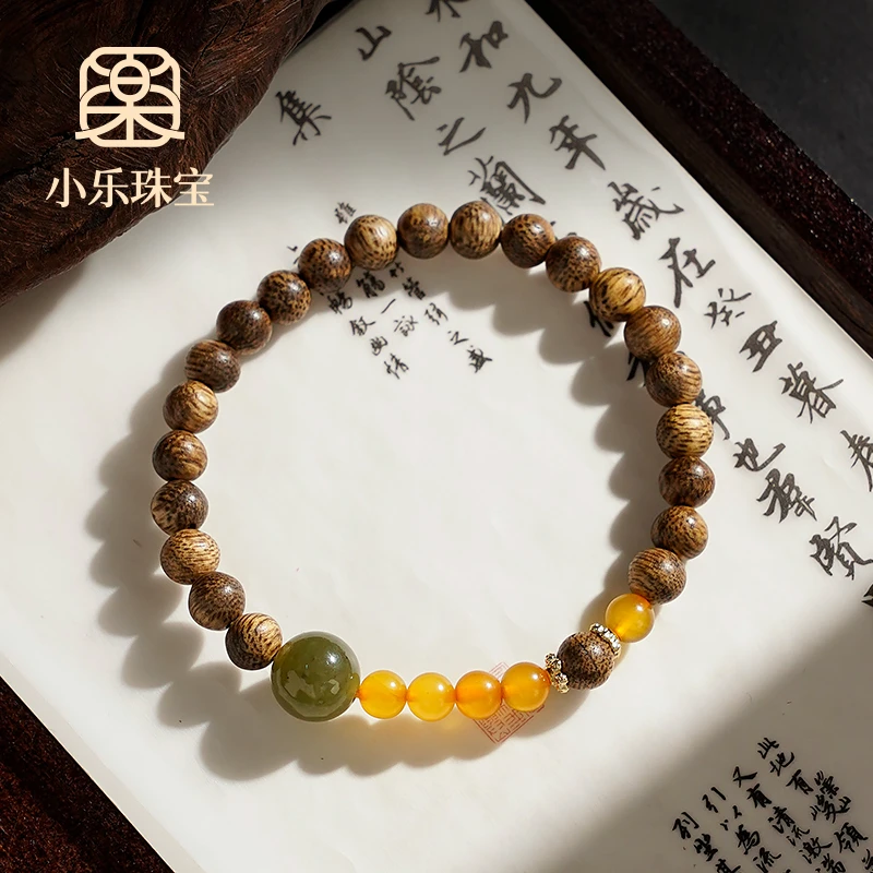 原创设计古风百搭和田玉手串蜜蜡手链小众素圈多样性发一-9698