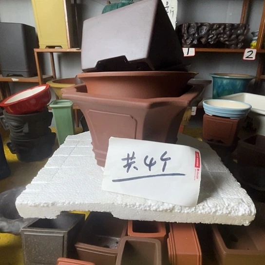 犟****宜兴紫砂四个花盆