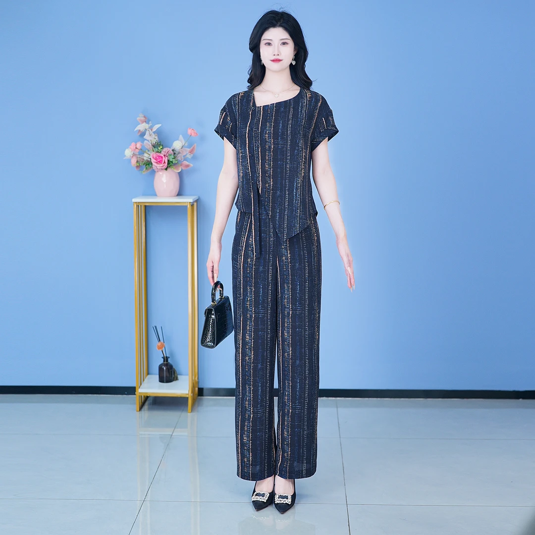 【SJYH1278】夏季新款套装两件套时尚优雅减龄洋气套装气质