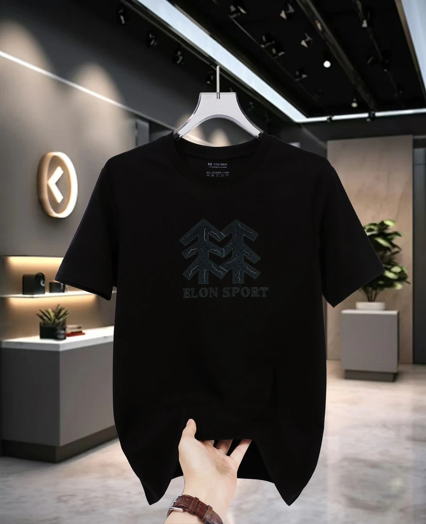 【100支液氨丝光长绒棉】夏季新款潮流时尚百搭短袖圆领清凉透气T恤