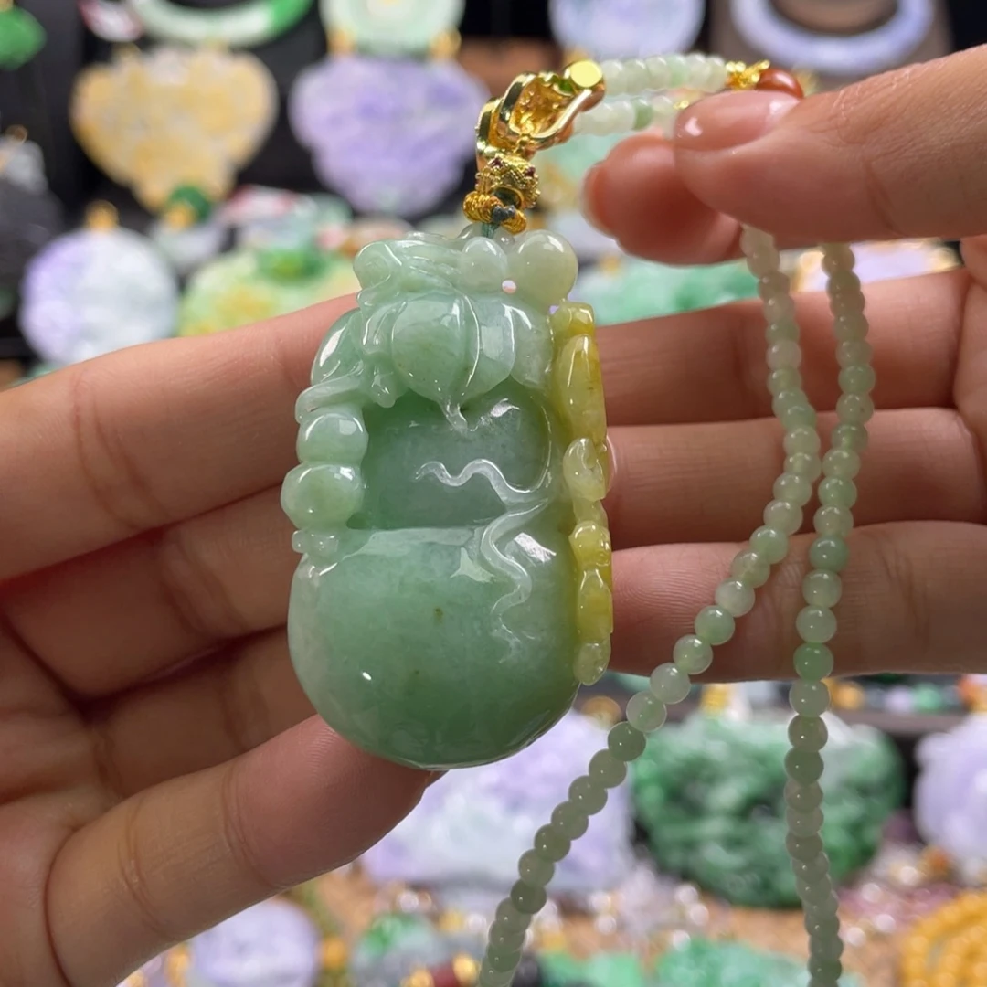 翡翠未镶嵌颈饰代编织