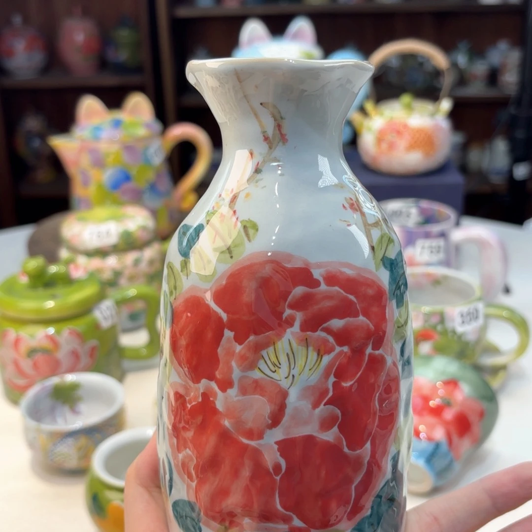 景德镇手绘高温釉下彩陶瓷茶具