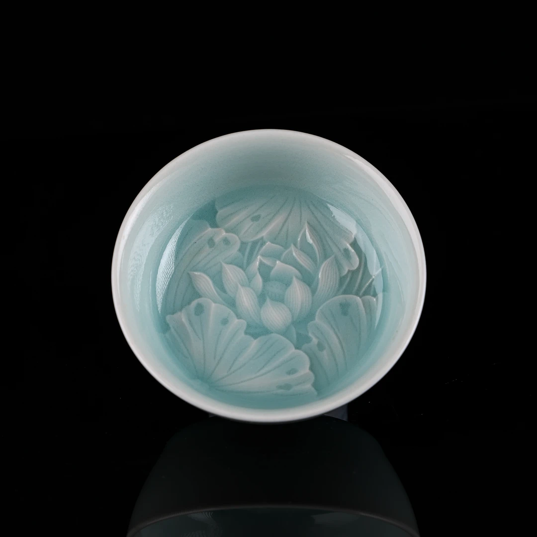 【梵山暮云】尚唐青瓷 荷趣 普洱杯 60cc   st