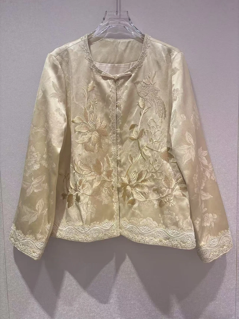 CHIC FAIRY 【流金】国风中式提花蕾丝亮片刺绣外套