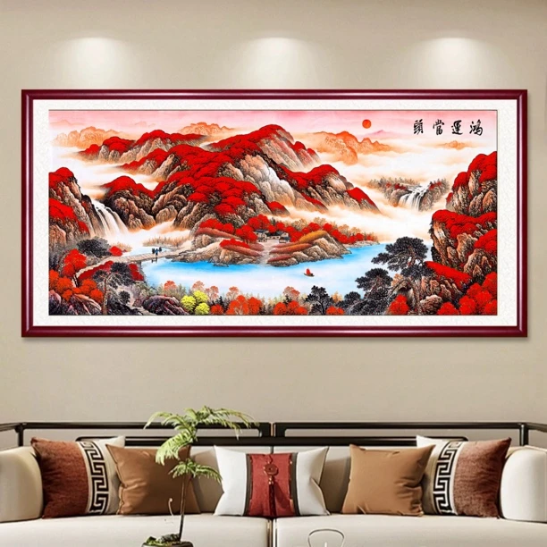 【艳儿】新疆长绒棉：珍藏版鸿运当头十字绣300X120厘米40色