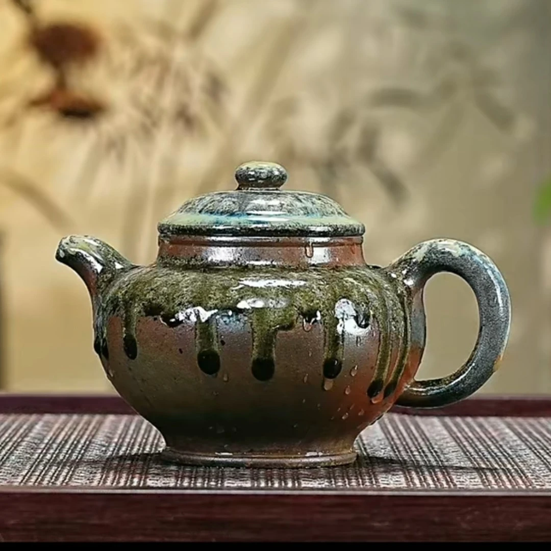 ［小敏壶艺］大掇只壶520CC(落灰釉柴烧每一款发色有差别随机发)