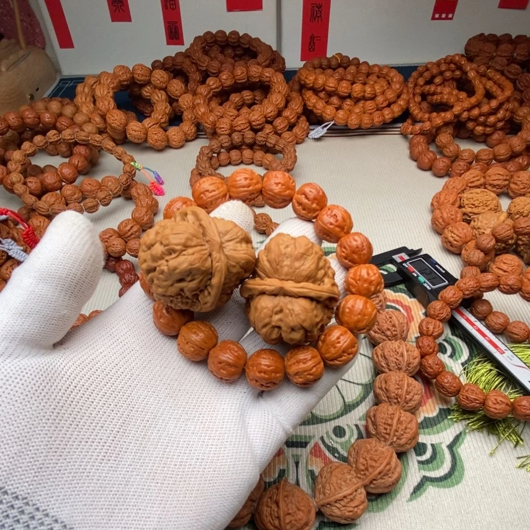 文玩核桃手串彼**开八棱1.5