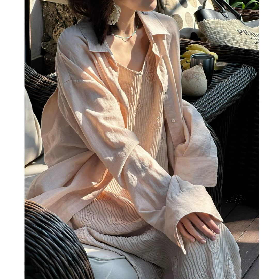 【玫瑰伴侣】秋季新款轻熟型多巴胺穿搭藕色长袖衬衫