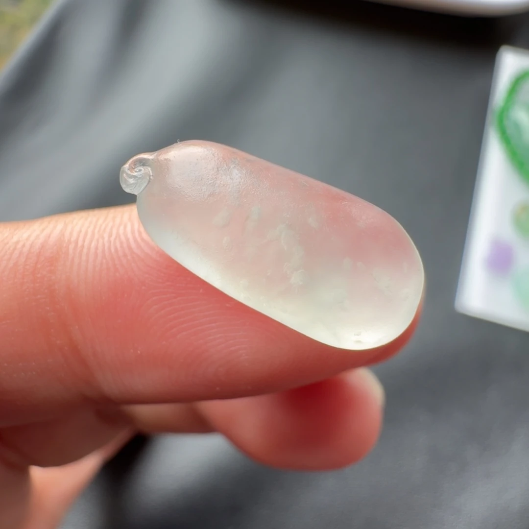 定制翡翠未镶嵌高冰雪花棉福瓜