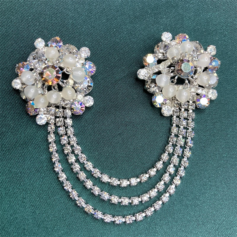 合金胸针 雪花流苏对夹胸针5-3【2070416-046】