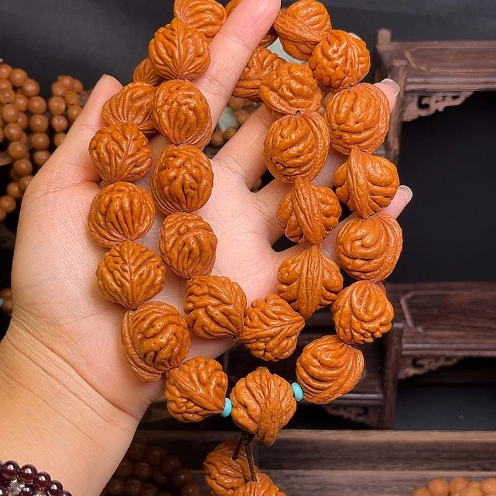 求***客桃核手串豹子头手持