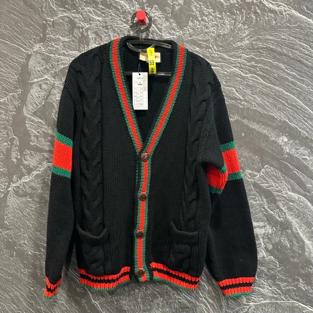 古驰经典红绿标针织开衫/S码/99新/70005