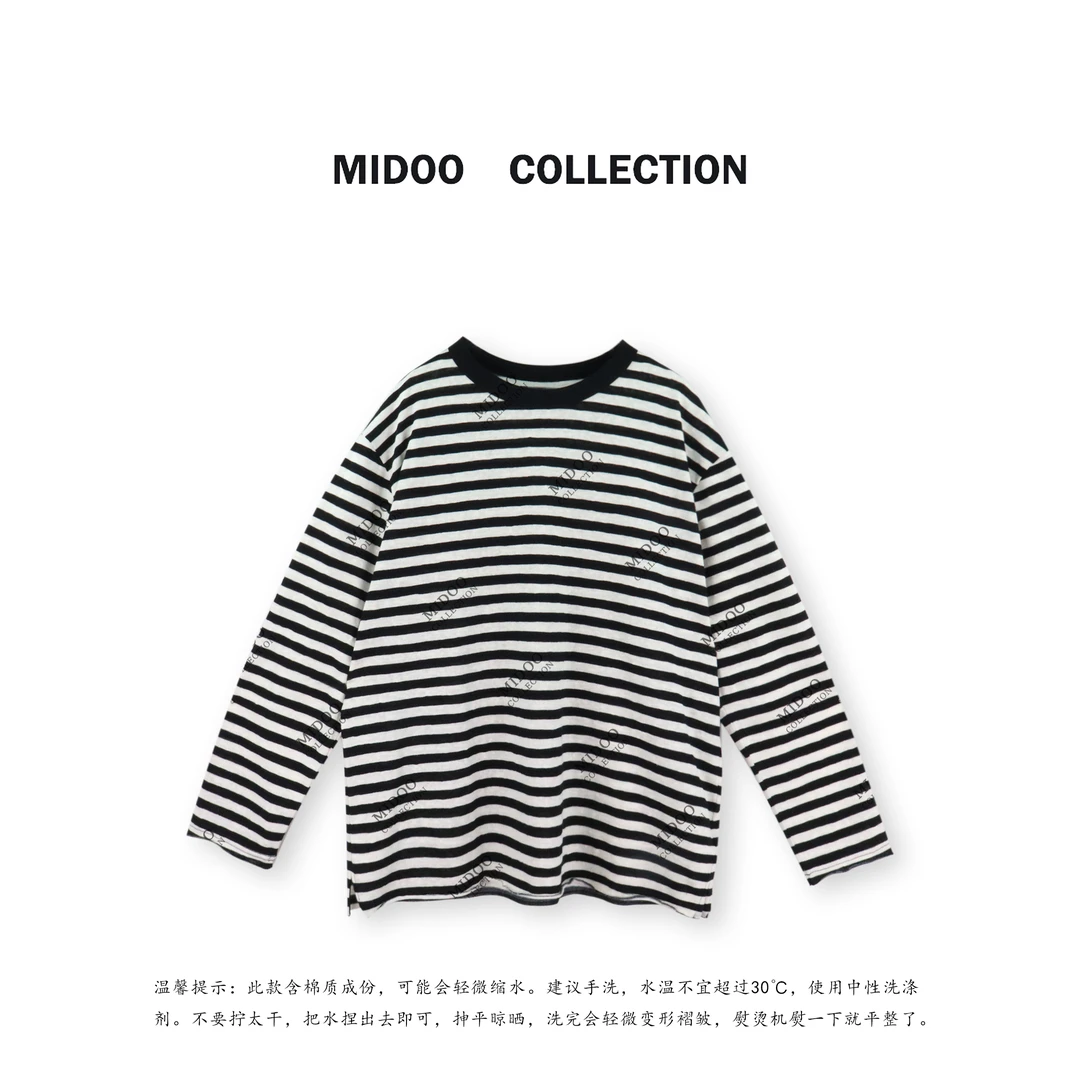 MIDOO ‘海盐奥利奥’慵懒不过时百搭条纹T恤