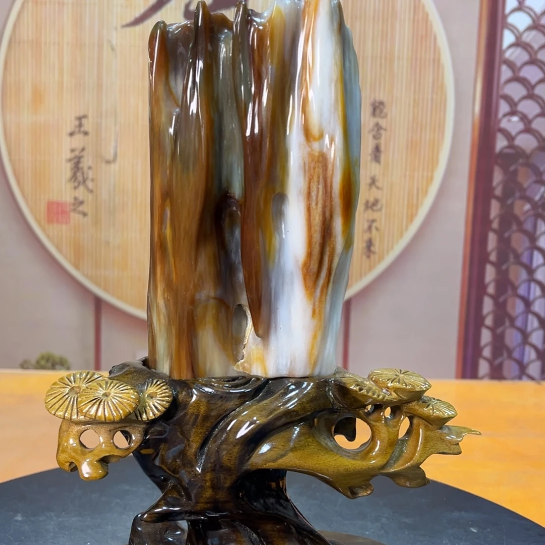 硅化玉（树化玉）未镶嵌摆件