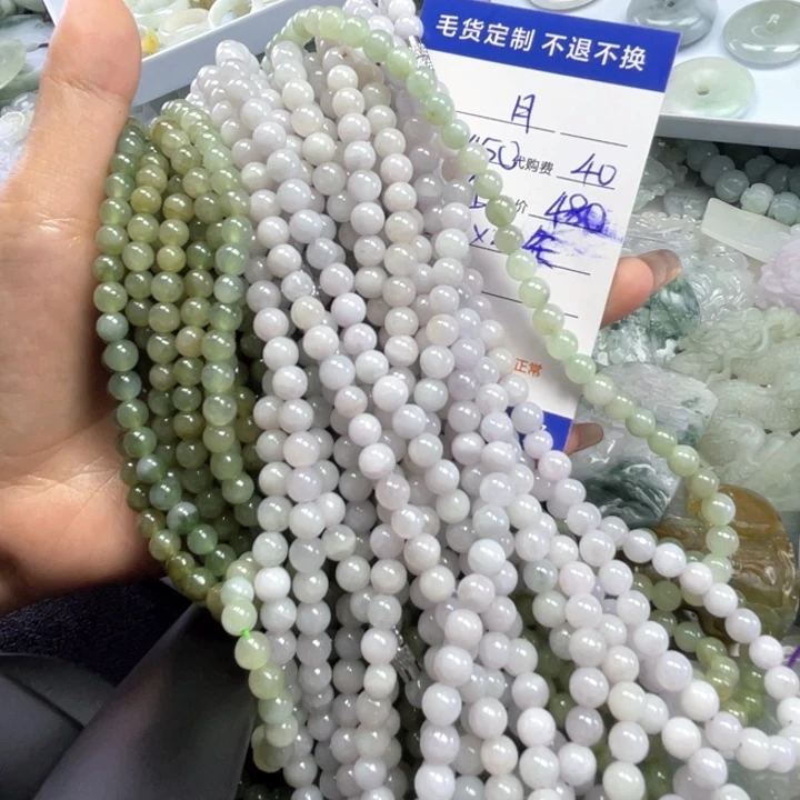 世***琼翡翠未镶嵌手链10-20